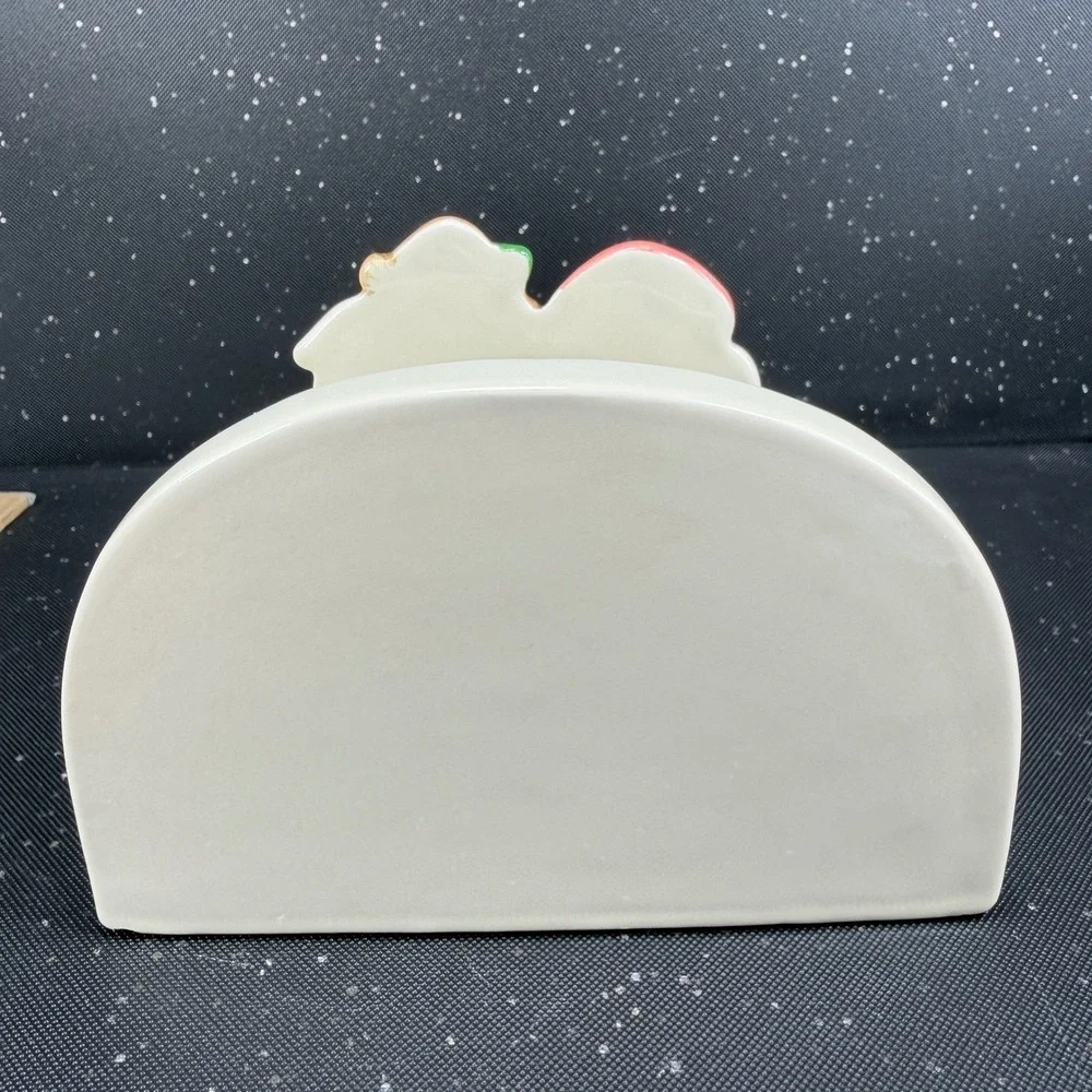 Vintage Otagiri Japan Ceramic Pig Couple Napkin Holder Hand Painted Farmhouse